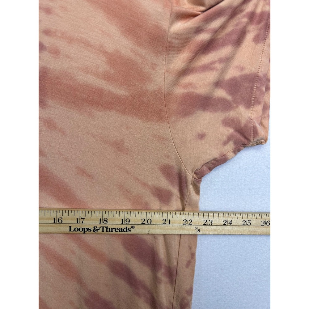 Boho Hippie American Eagle Womens Large Orange Tie Dye Soft & Sexy V-Neck Tee - Picture 4 of 8